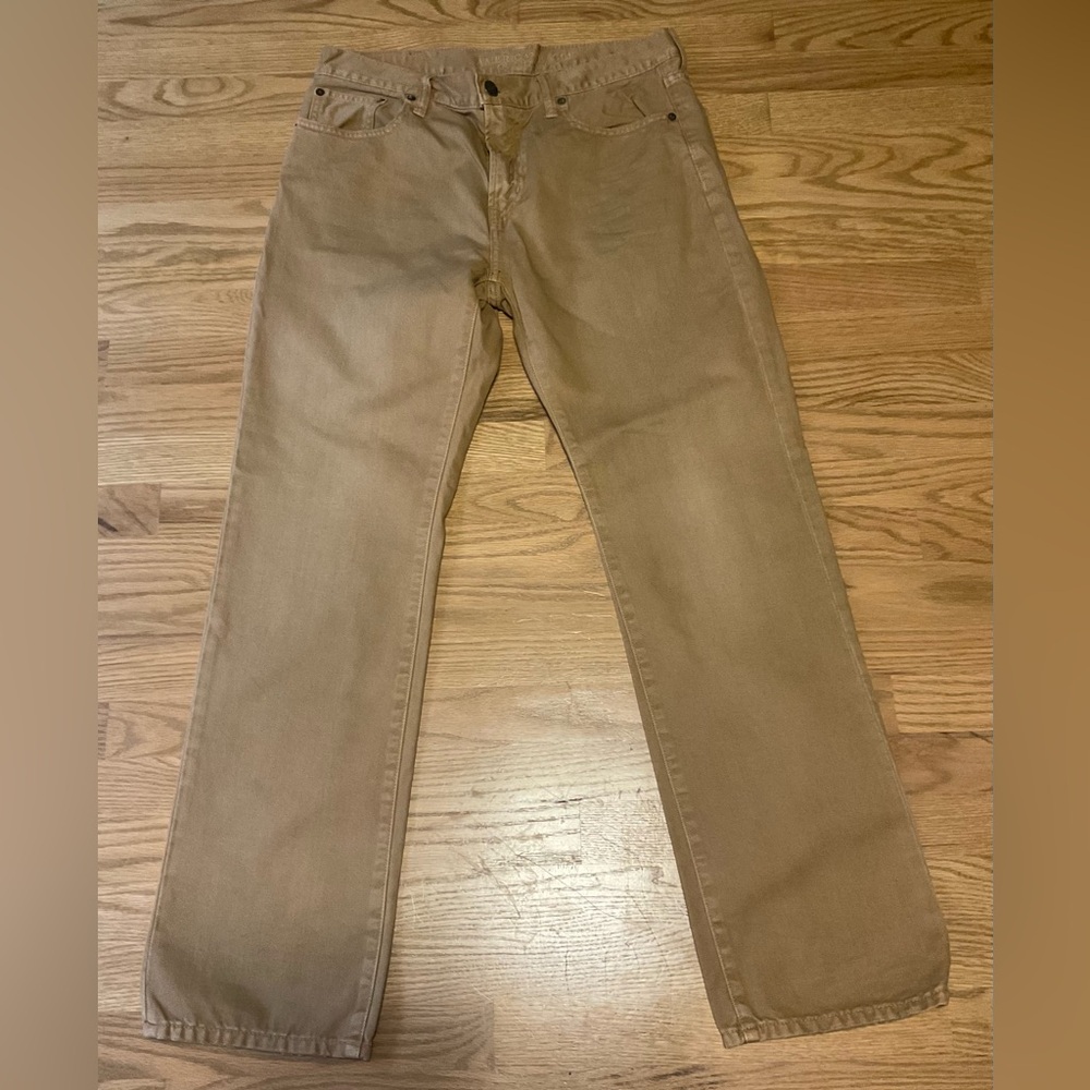 American Eagle Outfitters Tan Original Straight-Leg Jeans Denim. 100% Cotton.